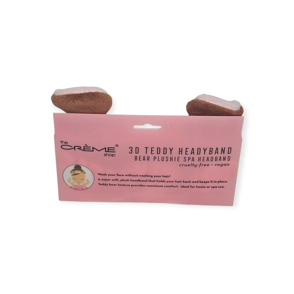 The Creme Shop 3D Teddy Headyband, Plush Spa Headband, Various, NIB - Picture 11 of 16